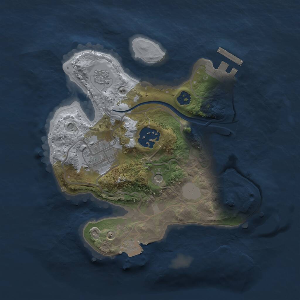 Rust Map: Procedural Map, Size: 2200, Seed: 1349225567, 6 Monuments