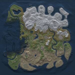 Thumbnail Rust Map: Procedural Map, Size: 4400, Seed: 1211222394, 17 Monuments