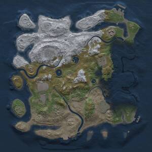 Thumbnail Rust Map: Procedural Map, Size: 3500, Seed: 1818451, 14 Monuments