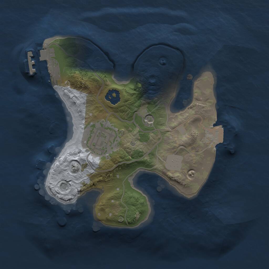 Rust Map: Procedural Map, Size: 1800, Seed: 34144, 4 Monuments