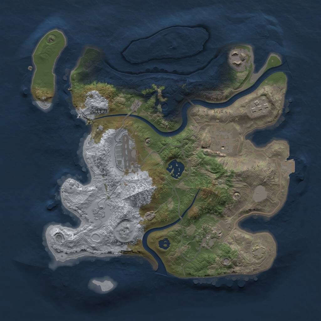 Rust Map: Procedural Map, Size: 2800, Seed: 1318202849, 10 Monuments