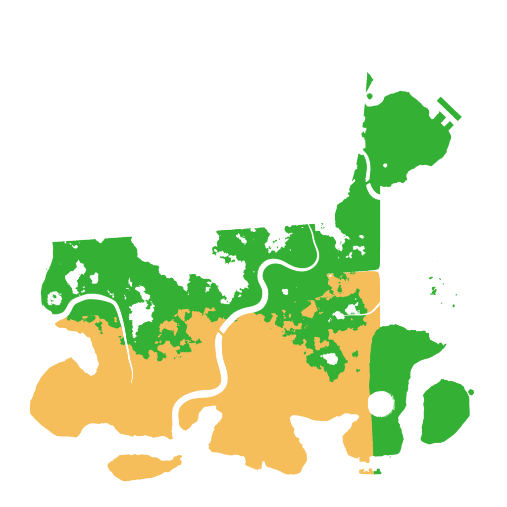 Biome Rust Map: Procedural Map, Size: 3500, Seed: 198756