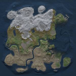 Thumbnail Rust Map: Procedural Map, Size: 3500, Seed: 198756, 15 Monuments