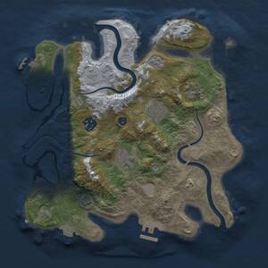 Thumbnail Rust Map: Procedural Map, Size: 3000, Seed: 21897, 11 Monuments