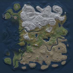 Thumbnail Rust Map: Procedural Map, Size: 4500, Seed: 1769139648, 16 Monuments