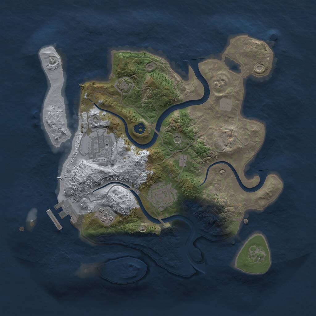 Rust Map: Procedural Map, Size: 2750, Seed: 1839849139, 7 Monuments