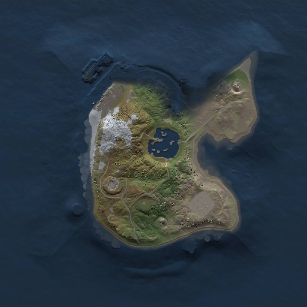 Rust Map: Procedural Map, Size: 1500, Seed: 110210754, 3 Monuments