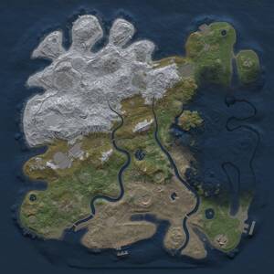 Thumbnail Rust Map: Procedural Map, Size: 4000, Seed: 1021447413, 15 Monuments