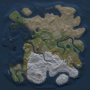 Thumbnail Rust Map: Procedural Map, Size: 3700, Seed: 11005015, 16 Monuments