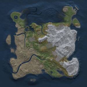 Thumbnail Rust Map: Procedural Map, Size: 3500, Seed: 1775025774, 15 Monuments