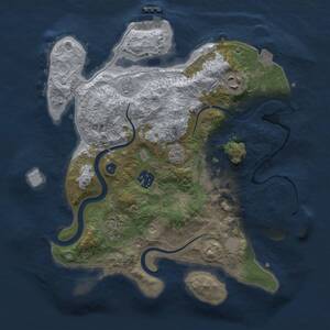 Thumbnail Rust Map: Procedural Map, Size: 3000, Seed: 22185760, 10 Monuments