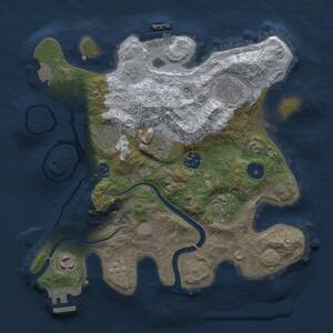 Thumbnail Rust Map: Procedural Map, Size: 3000, Seed: 92607107, 13 Monuments