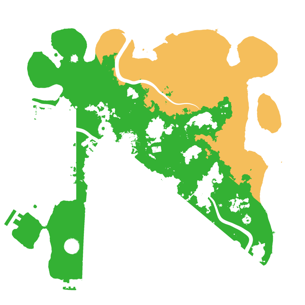 Biome Rust Map: Procedural Map, Size: 3500, Seed: 91396761