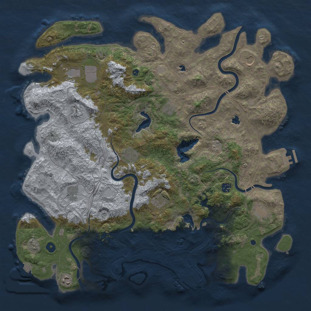 Rust Map: Procedural Map, Size: 4800, Seed: 359758493, 17 Monuments