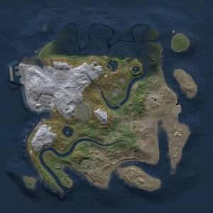 Thumbnail Rust Map: Procedural Map, Size: 3000, Seed: 92695, 8 Monuments