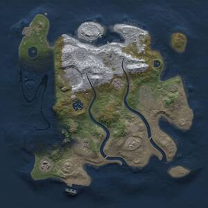 Thumbnail Rust Map: Procedural Map, Size: 3000, Seed: 173849, 11 Monuments