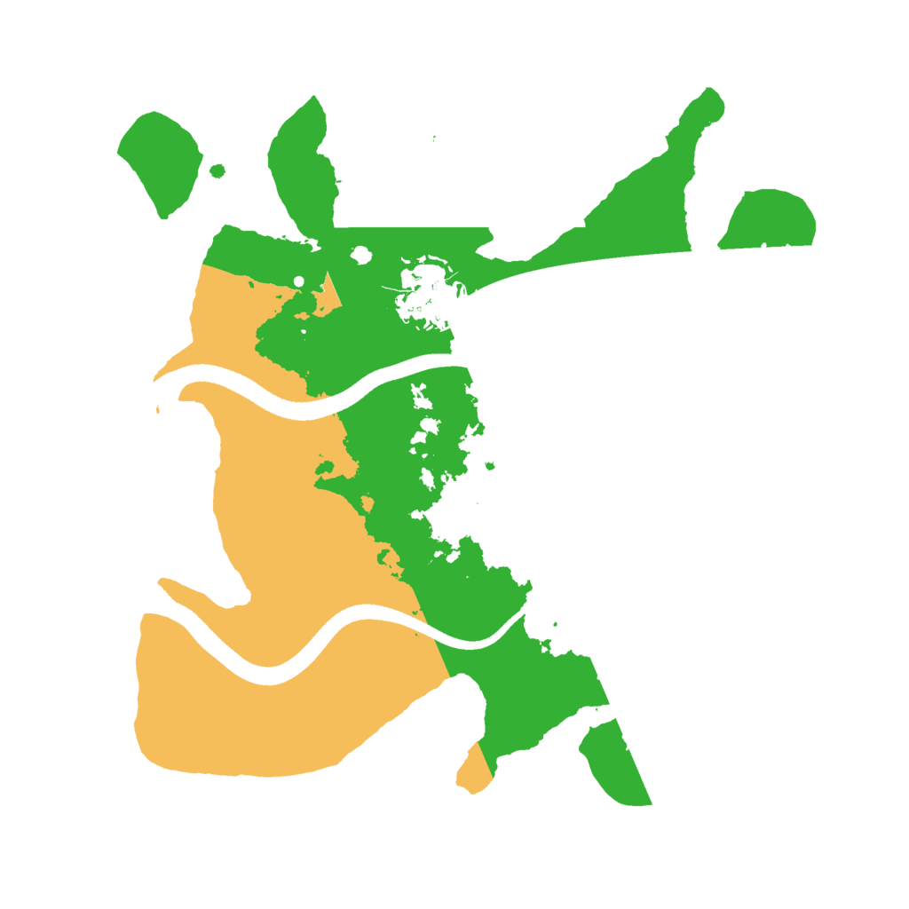 Biome Rust Map: Procedural Map, Size: 2500, Seed: 25648190