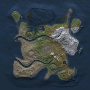 Thumbnail Rust Map: Procedural Map, Size: 2500, Seed: 25648190, 6 Monuments