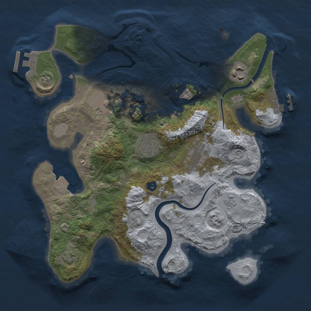 Rust Map: Procedural Map, Size: 3000, Seed: 1531410625, 11 Monuments