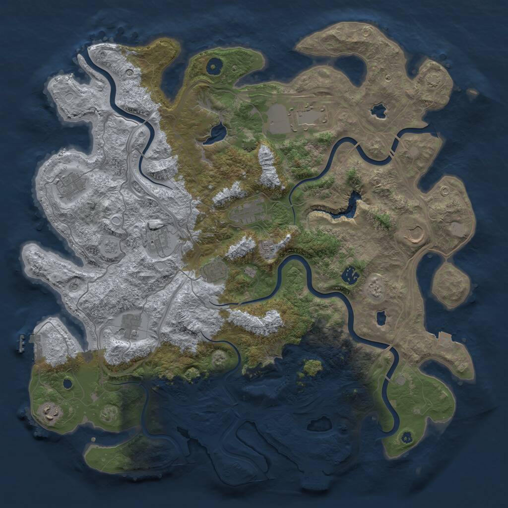 Rust Map: Procedural Map, Size: 4500, Seed: 20260413, 16 Monuments