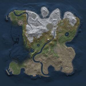 Thumbnail Rust Map: Procedural Map, Size: 3000, Seed: 45283161, 12 Monuments