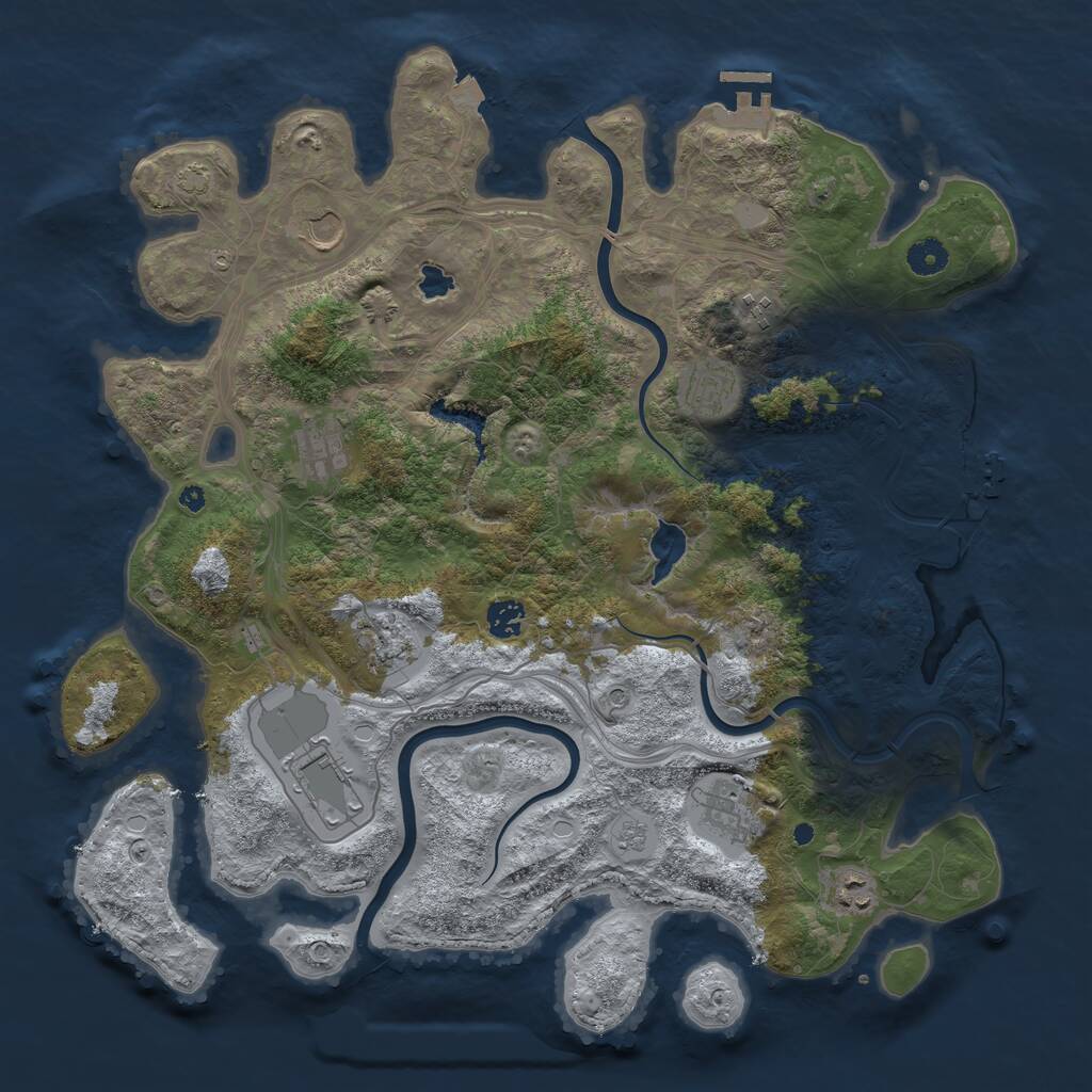 Rust Map: Procedural Map, Size: 4250, Seed: 1664173360, 15 Monuments