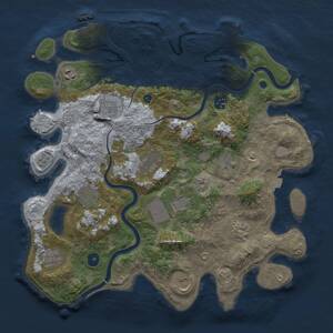 Thumbnail Rust Map: Procedural Map, Size: 3850, Seed: 843726855, 17 Monuments