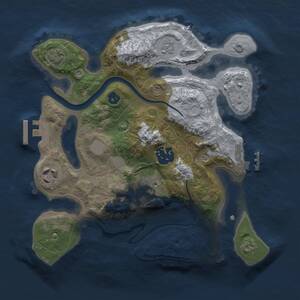 Thumbnail Rust Map: Procedural Map, Size: 2500, Seed: 263038824, 9 Monuments