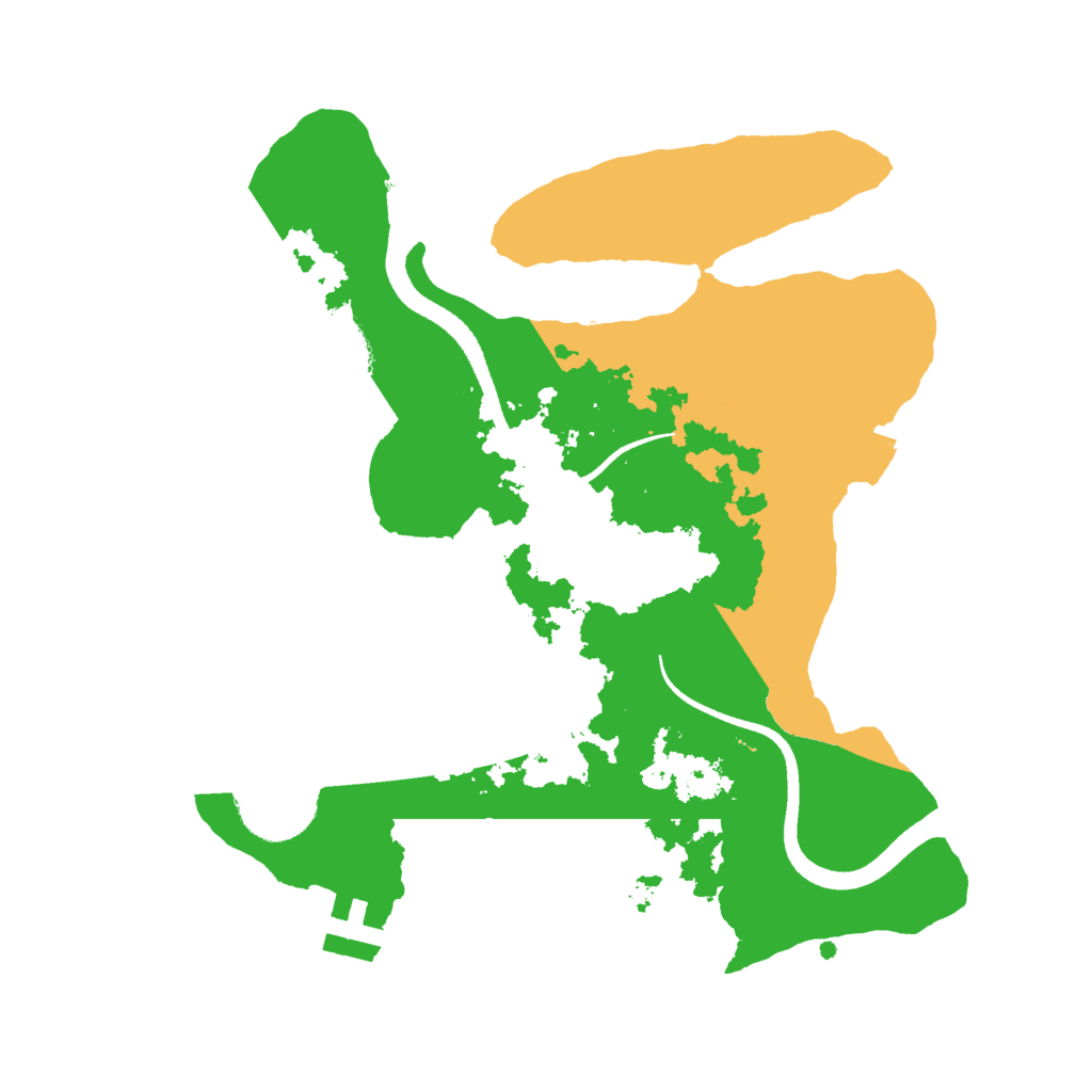 Biome Rust Map: Procedural Map, Size: 2500, Seed: 691315927