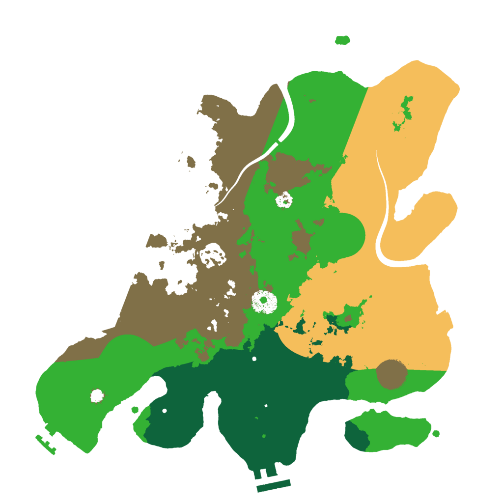 Biome Rust Map: Procedural Map, Size: 3000, Seed: 945356765