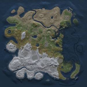 Thumbnail Rust Map: Procedural Map, Size: 4000, Seed: 41577311, 15 Monuments
