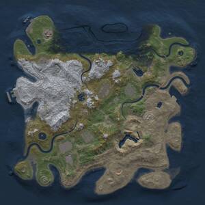 Thumbnail Rust Map: Procedural Map, Size: 4050, Seed: 378384234, 15 Monuments