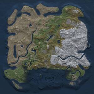 Thumbnail Rust Map: Procedural Map, Size: 4500, Seed: 224634117, 16 Monuments