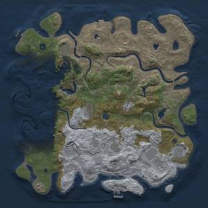 Thumbnail Rust Map: Procedural Map, Size: 4500, Seed: 1972876921, 17 Monuments