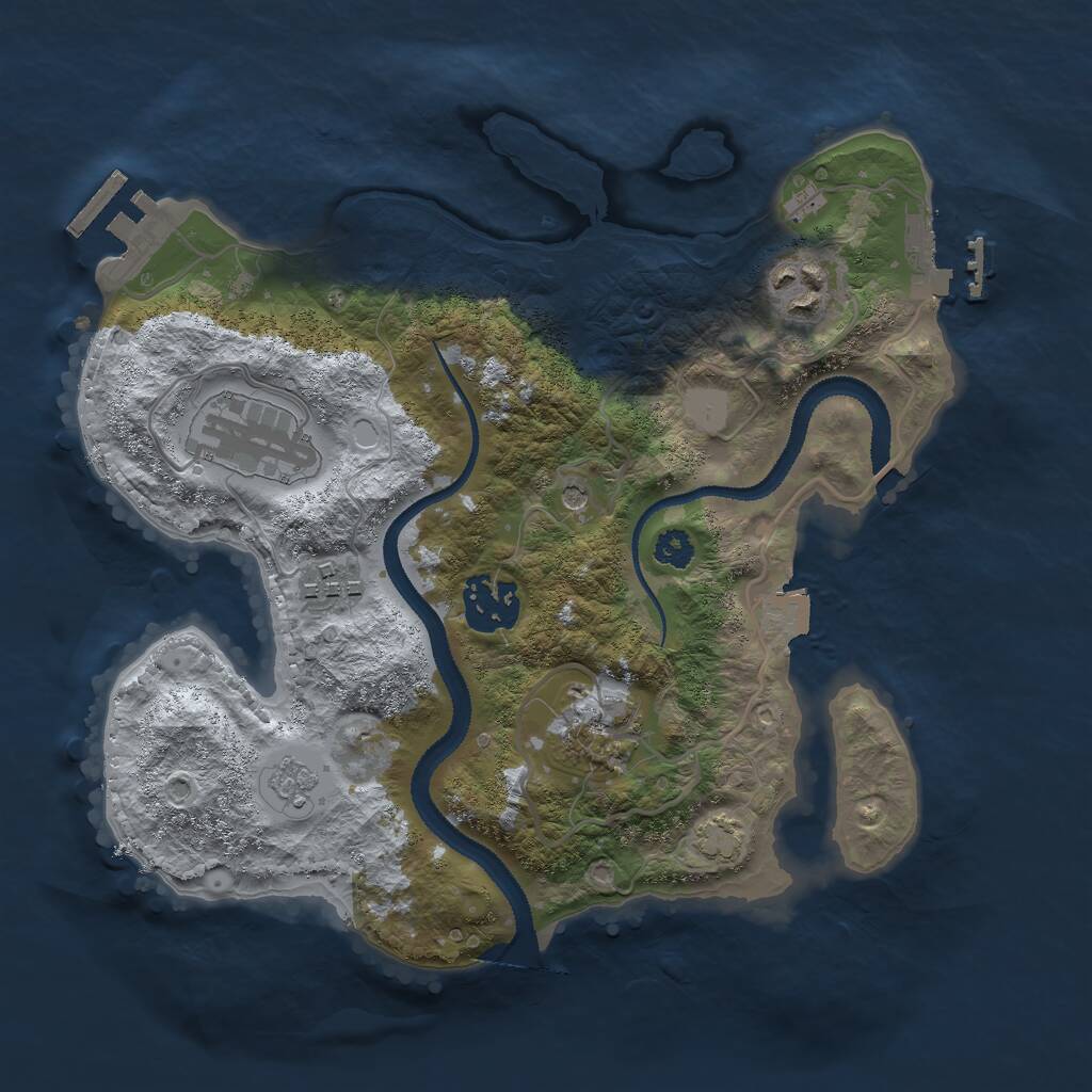 Rust Map: Procedural Map, Size: 2800, Seed: 225451641, 11 Monuments
