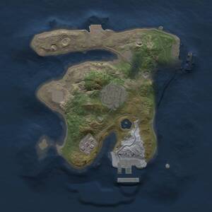 Thumbnail Rust Map: Procedural Map, Size: 2000, Seed: 159905702, 6 Monuments
