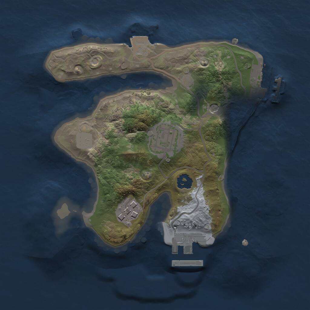 Rust Map: Procedural Map, Size: 2000, Seed: 159905702, 6 Monuments