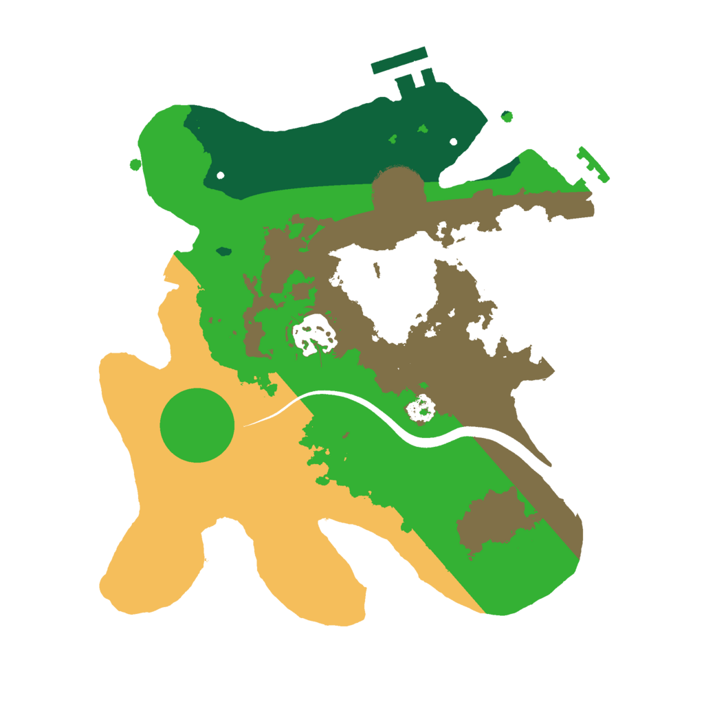 Biome Rust Map: Procedural Map, Size: 2500, Seed: 697798480