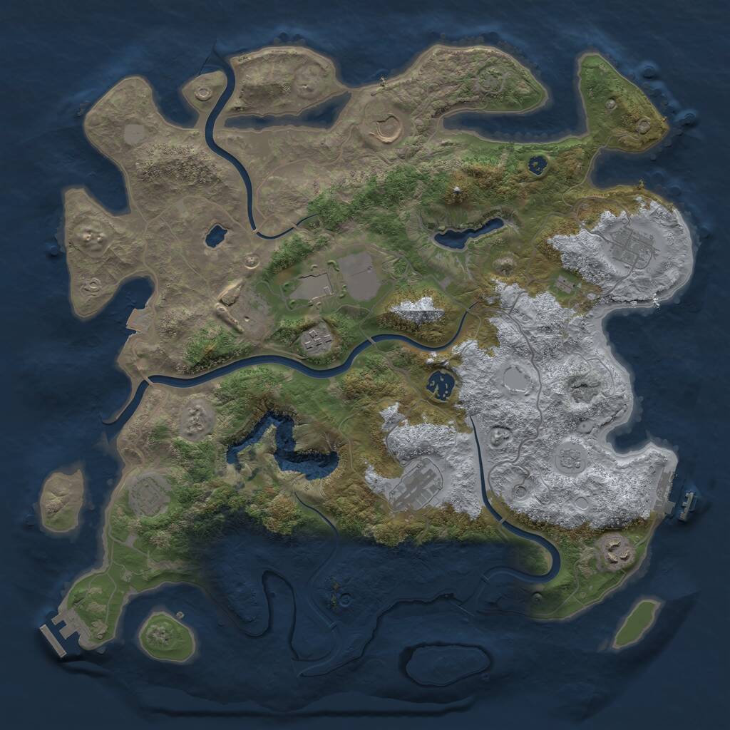 Rust Map: Procedural Map, Size: 4000, Seed: 539035289, 15 Monuments