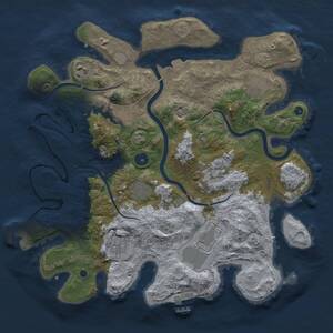 Thumbnail Rust Map: Procedural Map, Size: 3750, Seed: 486122960, 14 Monuments