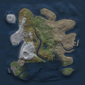 Thumbnail Rust Map: Procedural Map, Size: 2800, Seed: 303571319, 9 Monuments