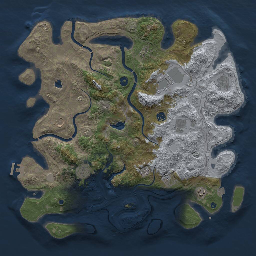 Rust Map: Procedural Map, Size: 4250, Seed: 787693701, 15 Monuments