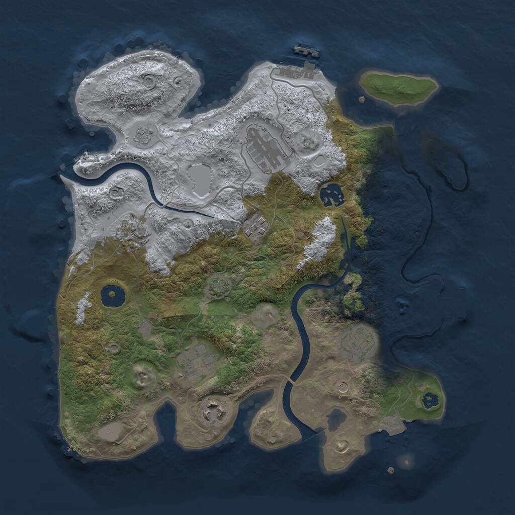 Rust Map: Procedural Map, Size: 3250, Seed: 420420, 13 Monuments