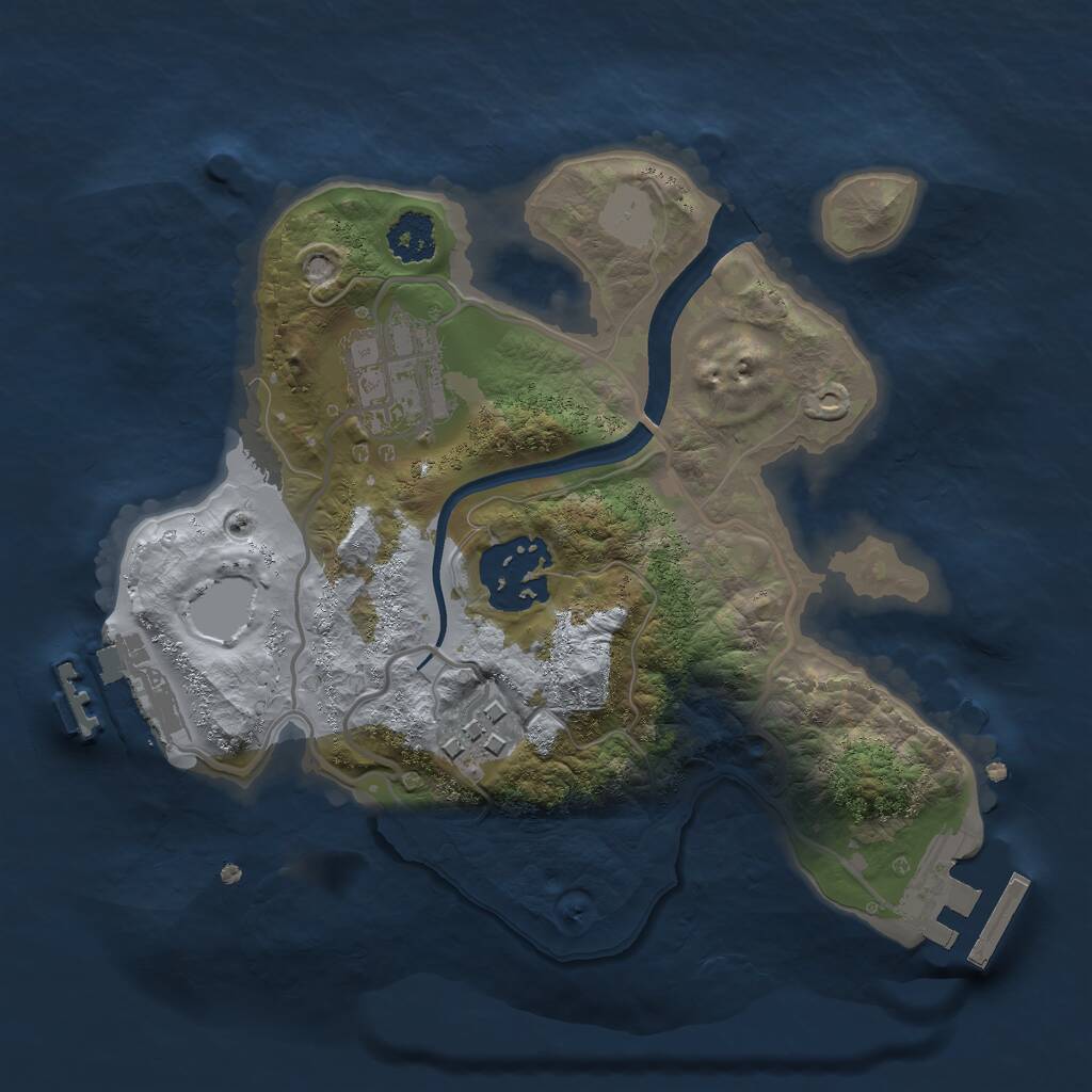 Rust Map: Procedural Map, Size: 2200, Seed: 944726354, 6 Monuments