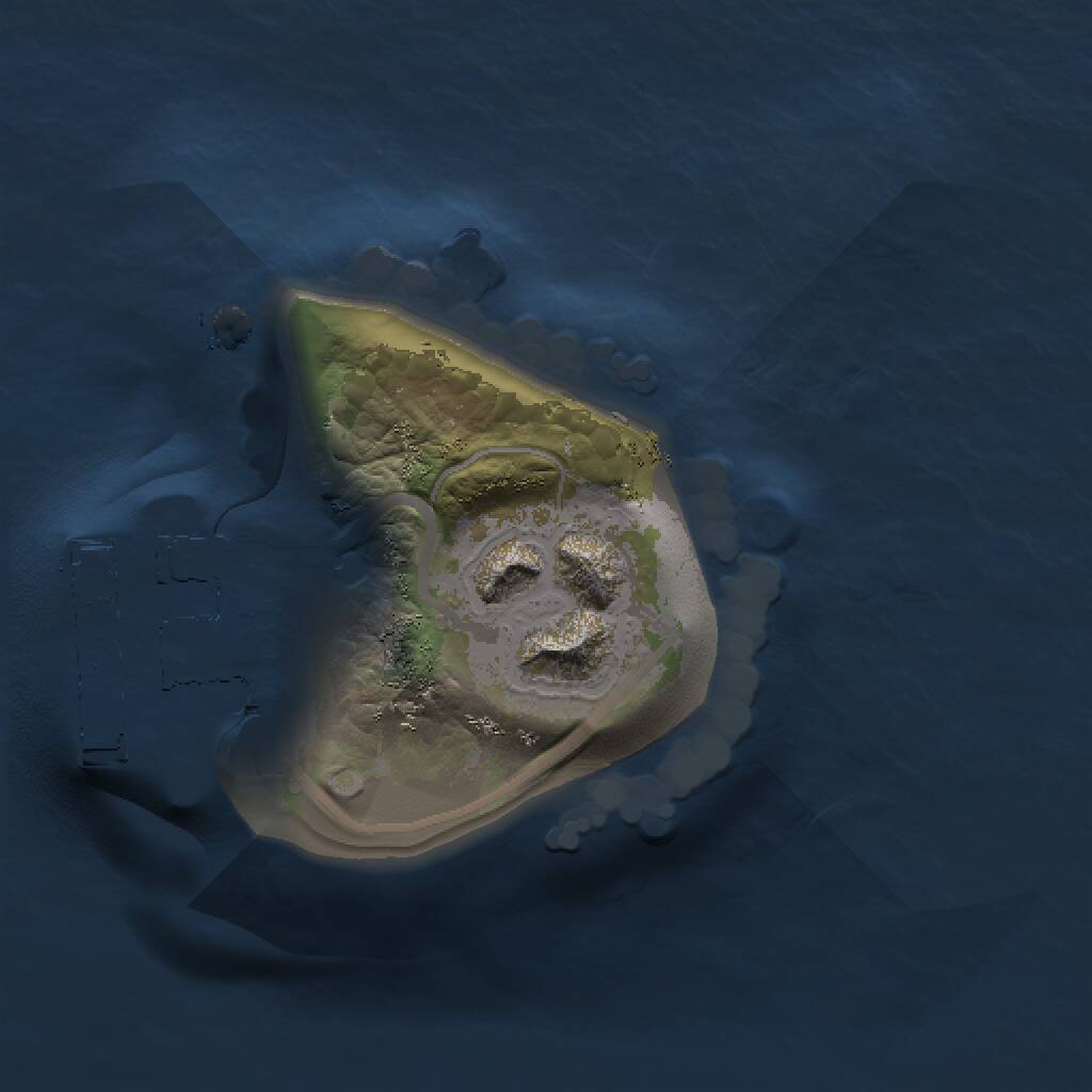 Rust Map: Procedural Map, Size: 1000, Seed: 1554731720, 3 Monuments