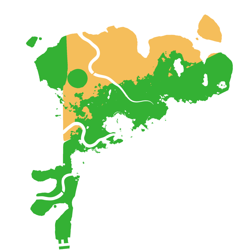 Biome Rust Map: Procedural Map, Size: 3500, Seed: 610607521