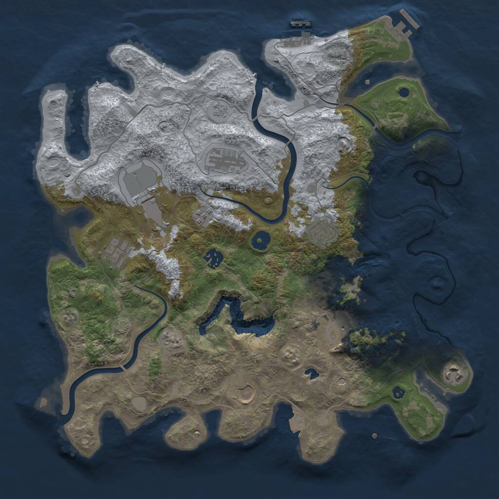 Rust Map: Procedural Map, Size: 4000, Seed: 796297066, 15 Monuments