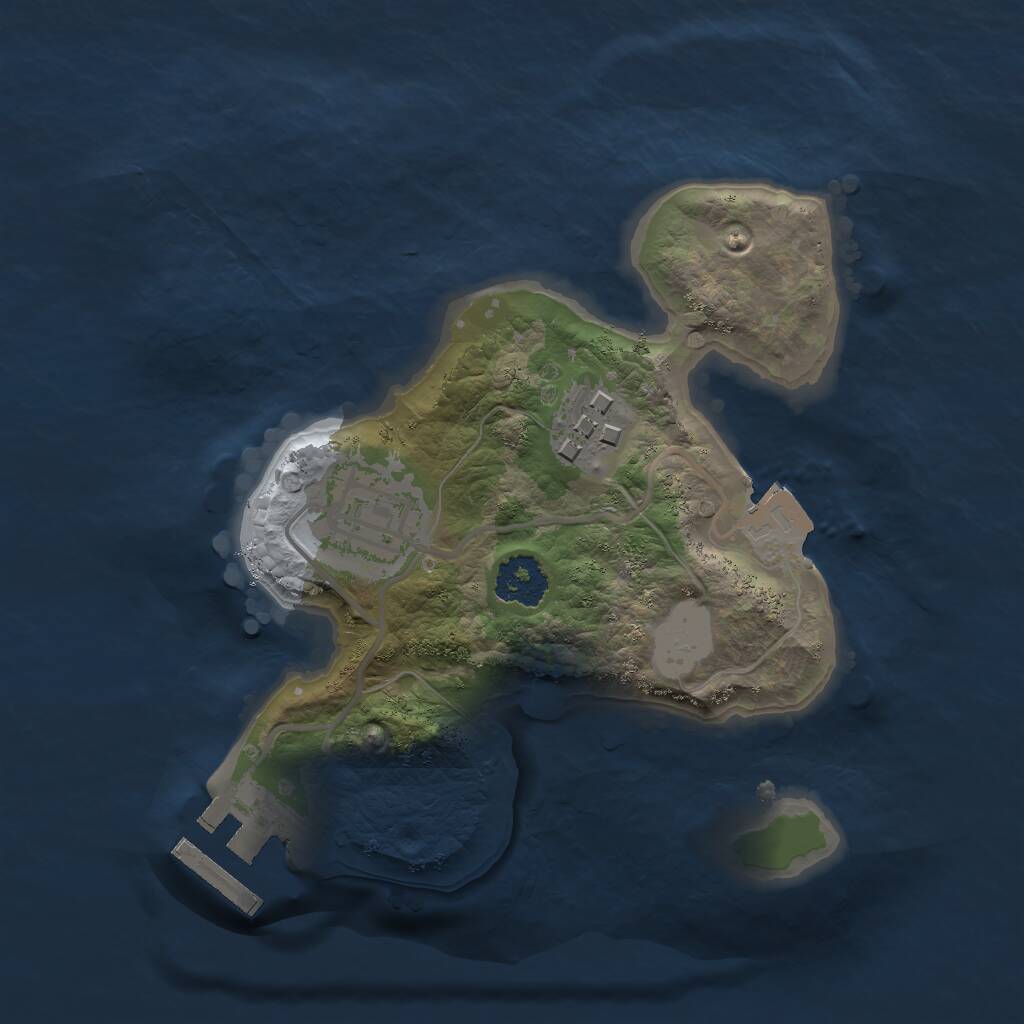 Rust Map: Procedural Map, Size: 2000, Seed: 388567214, 4 Monuments