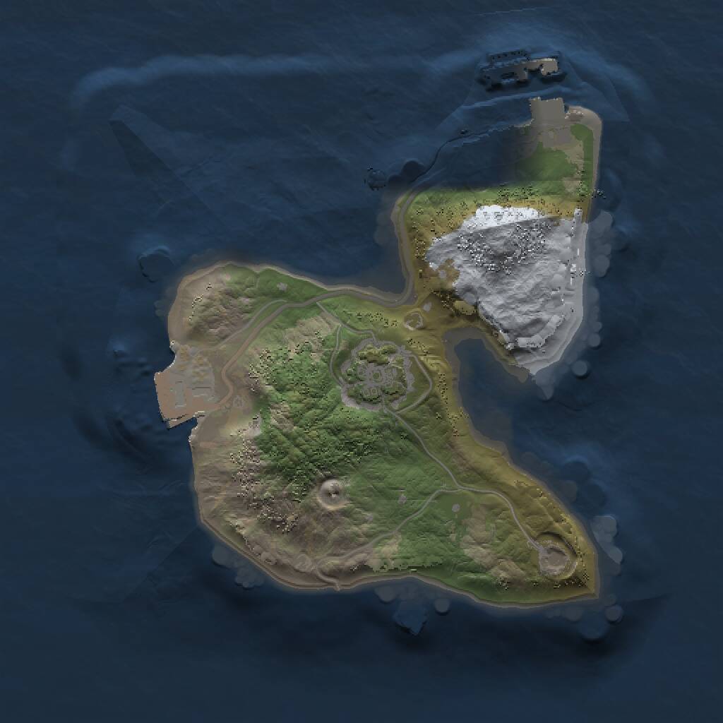 Rust Map: Procedural Map, Size: 1500, Seed: 319847562, 3 Monuments