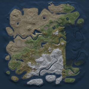Thumbnail Rust Map: Procedural Map, Size: 4500, Seed: 364476559, 16 Monuments